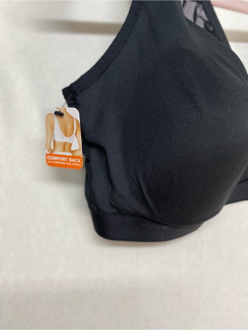 Warner's Simply Perfect Black Wireless Contour XL Bra Smooth Seamless Casual - Picture 3 of 8